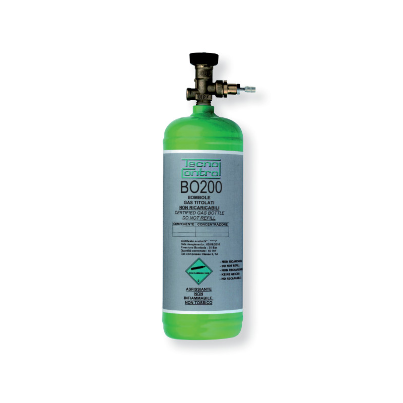Certified gas cylinder for industrial sensors calibration