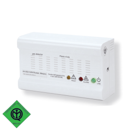 Détecteur domotique pour gaz naturel ou g.p.l. (suivant modèle) à alarme opto/acoustique et relais