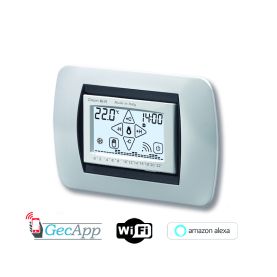 Green Wi-Fi recessed programmable thermostat